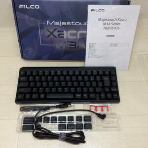 ☆ダイヤテック FILCO Majestouch Xacro M3A キーボード FKBX70MRL/NB 赤軸 日本語かななし PC パソコン 周辺機器 動作品 中古☆K81211