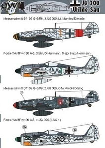 1/144 オウル・デカール　夜間戦闘機隊 JG 300 「ヴィルデザウ」