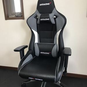 AKRacing Pro-X V2 グレイ AKレーシング ゲーミングチェア ワークチェア 人間工学 4Dアジャスタブルアームレスト 高耐久PUレザー