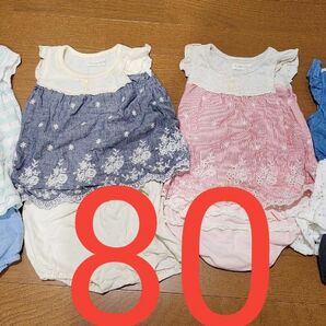 まとめ売り8枚★可愛い★80サイズ女の子 pinkyflash込み 夏 セットアップ 半袖 ノースリーブ 子供服 ベビー服