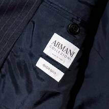 希少ビッグサイズ!!!未使用級34万「ARMANI/アルマーニ」最高級 GIORGIO/ジョルジオ 圧巻の艶◎通年極上スーツ ジャケット＆パンツ 54 XL~_画像8