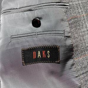 幻の逸品!!!希少XL!!!ほぼ未使用 春夏清涼感◎「DAKS/ダックス」極上シルク＆リネン素材◎優雅なバスケット織◎テーラードジャケット AB6の画像8