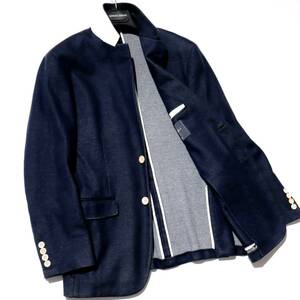  взрослый ....* весна лето [ Brooks Brothers ]1818 Milano super прекрасный . индиго темно-синий цвет * темно-синий блейзер tailored jacket темно-синий пятно 38S M