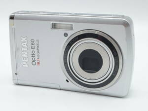 614★PENTAX デジタルカメラ Optio (オプティオ) E60 シルバー　ジャンク
