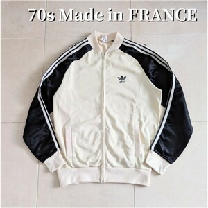 希少　70s フランス製　Adidas ATP トラックジャケット ジャージ　ブラック　ベージュ