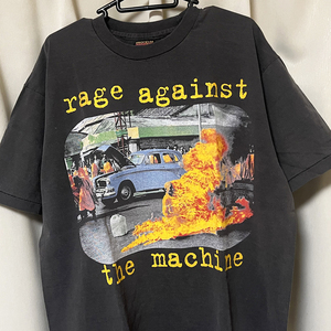 XL rage against the machine レイジアゲインストザマシーン ロック バンドTシャツ 黒ブラック 新品レイジ（90sビンテージ BROCKUM USA製）