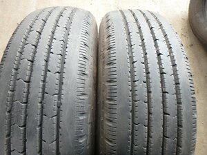 C725 送料無料【225/70R16 117/115】ブリヂストン R202 夏タイヤ 2本 2020年製 約7.5分山