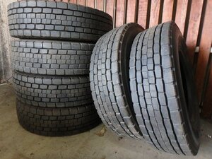 C753 ほぼ新品 送料無料【245/80R17.5 133/131】ダンロップ SP680 ミックスタイヤ 6本 2022年製 約9.5分山