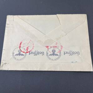 1940年 ドイツ併合後 オーストリア・ウィーン宛外信書状使用例 一次昭和20銭単貼 櫛型 淀橋 ナチス検閲シール貼 エンタイアの画像3