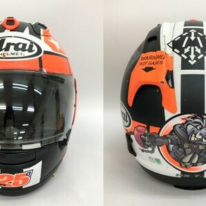 Arai RX-7X マーベリックGP2 ビニャーレス フルフェイスヘルメット 除菌消臭済 XLサイズ レッド/ブラック アライ バイク用品 N18748H●の画像3