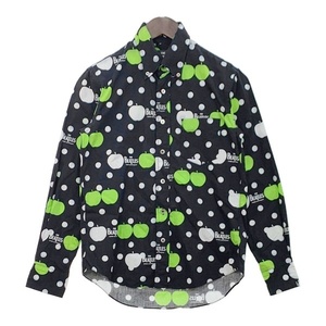 コムデギャルソン THE BEATLES ビートルズ りんご ドット 総柄 長袖 シャツ VD-B001 AD2009 メンズ COMME des GARCONS トップス DM11191■