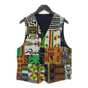 エンジニアードガーメンツ リバーシブル African Vest アフリカンベスト パッチワーク Mサイズ ENGINEERED GARMENTS トップス DM11215■