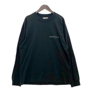 FOG ESSENTIALS ワンポイントロゴ 長袖 Tシャツ カットソー ロンT モックネック ストリート Lサイズ FEAR OF GOD トップス DM11225■