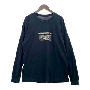 カクタスジャック FRAGMENT LOGO L/S 長袖Tシャツ カットソー ロンT ロゴプリント バックプリント Lサイズ CACTUS JACK トップス DM11227■