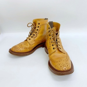 トリッカーズ 72508 MOLTON モルトン カントリーブーツ シューズ レザー 本革 イングランド製 メンズ UK7.5 Tricker's 靴 DF11298■