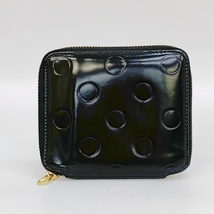 コムデギャルソン POLKA DOTS EMBOSSED ポルカドットエンボス 二つ折り財布 ウォレット ブラック COMME des GARCONS サイフ DF11327■_画像2