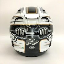 Arai RX-7 RR5 AOYAMA GP フルフェイスヘルメット 外装美品 ミラーシールド装着 Mサイズ ホワイト系 アライ バイク用品 N19029H●_画像4