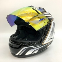 Arai RX-7 RR5 AOYAMA GP フルフェイスヘルメット 外装美品 ミラーシールド装着 Mサイズ ホワイト系 アライ バイク用品 N19029H●_画像2