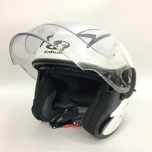 OGK KABUTO EXCEED ジェットヘルメット 2022年製 美品 PINLOCKシート装着 除菌消臭済 XLサイズ ホワイト カブト バイク用品 N18996H●_画像2