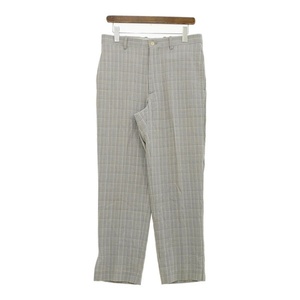 オーラリー 20SS HARD TWIST WOOL DOUBLE FACE CHECK SLACKS チェック スラックス パンツ 美品 ウール メンズ AURALEE ズボン DM11357■