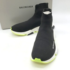 BALENCIAGA Speed Trainer 530455-W05G0-1000 スニーカー ニット シューズ ハイカット カジュアル 箱付 27.5cm バレンシアガ 靴 B4380◆