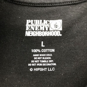 NEIGHBORHOOD Public Enemy Tシャツ 半袖 カットソー ロゴ プリント カジュアル 古着 メンズ L ブラック ネイバーフッド トップス A10078◆の画像6