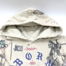 SAINT MICHAEL BR HOODIE 24SS パーカー 落書きプリント ダメージ加工 ラインストーン カジュアル XL セントマイケル トップス A10106◆_画像5