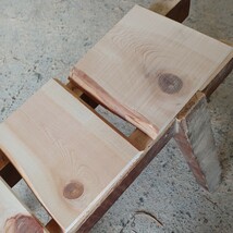 C-1737 　国産ひのき　耳付節板　4枚セット　テーブル　棚板　看板　一枚板　無垢材　桧　檜　DIY_画像5