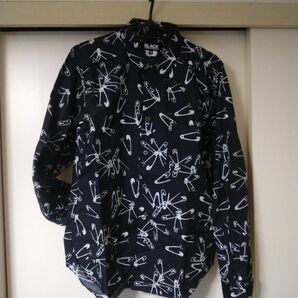 BLACK COMME des GARSONS / Almost Rare Safety-Pins Printed Shirt！