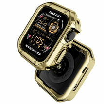 【高品質】Apple Watch iWatch メタリック TPUケース ゴールド シリーズ8 7 6 5 4 3 2 1 SE 38mm-45mm_画像1