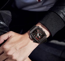 【高品質】Apple Watch 専用BOX付属 高級メタルケース シリコンベルト バンド ブラック/レッド/S SE 6 5 4 44/45mm メタリックケース_画像5