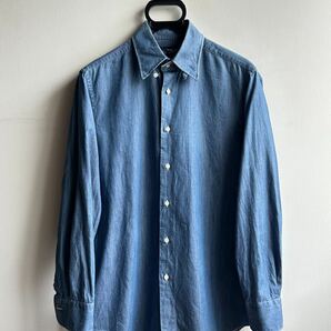 【美品】Maker's Shirt 鎌倉 デニムシャツ メンズ 38-85 インディゴ 紺 225 Libertyシリーズ 日本製 鎌倉シャツの画像2