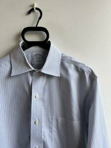 [ beautiful goods ]Brooks Brothers shirt 15-32 stripe white Brooks Brothers 