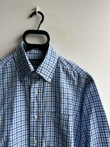 【美品】Maker's Shirt 鎌倉 シャツ メンズ 39-83 チェック ブルー 青 ネイビー 紺 ボタンダウン 日本製 鎌倉シャツ