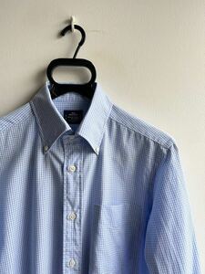 【美品】Maker's Shirt 鎌倉 シャツ メンズ 38-79 チェック 白×青 400MADISON ボタンダウン 日本製 鎌倉シャツ 