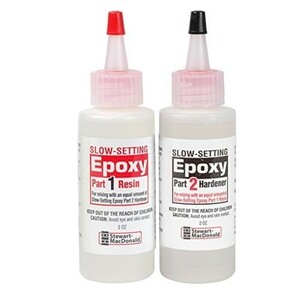 Stewmac Epoxy 2液エポキシ硬化樹脂 レジン Slow-Setting (遅乾型) 透明 2oz(56.7g)×2 #STEWMAC-EPOXY-SLC