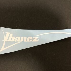 Ibanez ヘッドロゴ ステッカー ホワイト #DECAL-IBANEZ1-WHITEの画像1