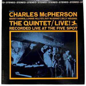 e3269/LP/米/Charles McPherson/The Quintet/Live! (Recorded Live At The Five Spot)