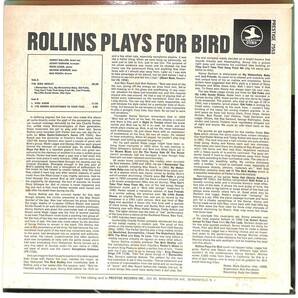 e2973/LP/米/VAN GELDER刻印/Sonny Rollins/Rollins Plays For Birdの画像2