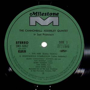 e3264/LP/The Cannonball Adderley Quintet/The Cannonball Adderley Quintet in San Franciscoの画像3