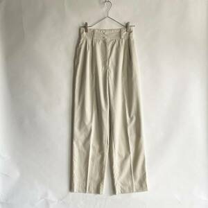 CLANE クラネ SUPER H/W PANTS スーパーハイウエストパンツ 無地 テーパード ワイドシルエット センタープレス オフホワイト size 1 sk