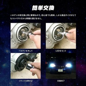 スフィアライト 車用 LEDヘッドライト H4 Hi/Lo カラー6000K/純白色 明るさ3000lm 車検対応 SLASH4060の画像8