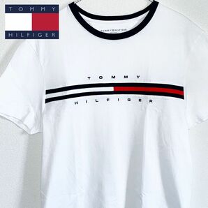 【極美品】トミーヒルフィガー TOMMY HILFIGER Tシャツ 半袖 Lサイズ ホワイト 白