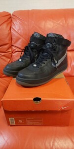 NIKE AIR FORCE 1HIGH ナイキ エアフォース1 ハイ ブラック グレー 黒 灰 レザー 28.0 US10