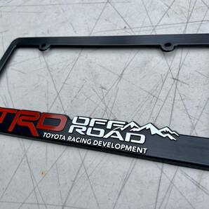 USトヨタ TRD off Rord ライセンスプレート フレーム USDM TACOMA 4Runner Tundra Sequoia RAV4 Highlander Corolla Cross ランクル 即納の画像1