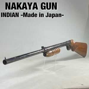 MH240418-3【希少】NAKAYA GUN ナカヤガン INDIAN インディアン Made In Japan 日本製 コルク銃 レトロ お祭り 射的 【動作OK】