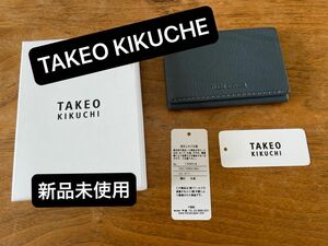 TAKEO KIKUCHI 名刺入れ　メンズ　テネーロ1705019 カードケース　　本革　ネイビー　