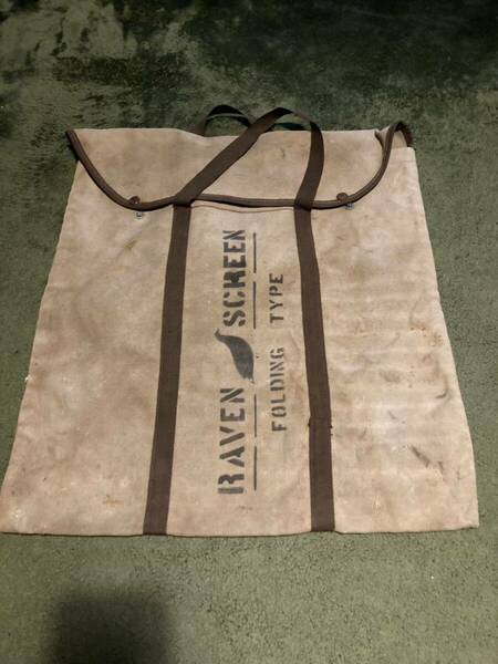 40s RAVEN SCREEN CANVAS BAG WITH STENCIL トートバッグ　エコバッグ　スクリーン　ニュースペーパーバッグ　50s 60s