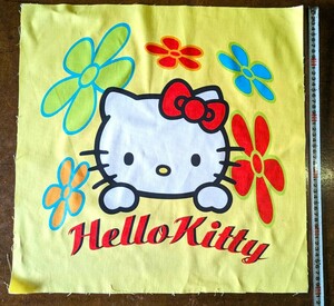 Hello kitty желтая ткань 100 % дополнительный размер приблизительно 50 х 50 см ручной работы ручной работы по перекрестному ланч перекрестные товары ретро