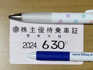 東武鉄道 株主優待乗車証　定期券式 2024年6月30日まで